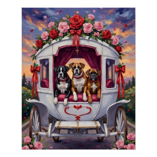 Poster Boxer Saint-Valentin (Devant)