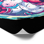 Poster Boxer Unicorn Avec Gants De Boxe Kickboxing Drôle (Coin)