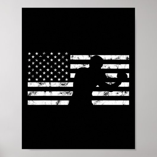 Poster Boxer Usa Drapeau Gant De Boxe Fighter Combat Kick (Devant)
