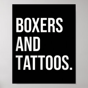 Poster Boxes Et Tatouages Allemand Propriétaire De Boxer 