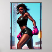 Poster boxeur afro-américain | Art AI (Devant)
