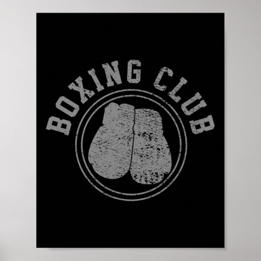Poster Boxeur de boxe combattant (Devant)