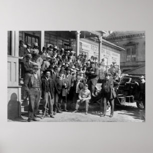 Poster Boxeur Jack Johnson et entraîneurs, les années