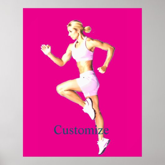 Poster Boxeuse Féminine En Forme Thunder_Cove (Devant)