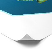 Poster Boxfish - arrière - plan bleu dégradé | (Coin)