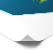 Poster Boxfish - Dégradé de fond bleu design | (Coin)