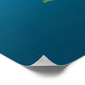 Poster Boxfish en gros plan ! Fond bleu dégradé | (Coin)