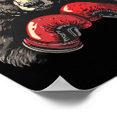 Poster Boxing Bear Lover Boxing Gloves Kickboxing Funny B (Coin)