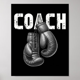 Poster Boxing Coach Kickboxing Boxing Gants Boxer Sporty