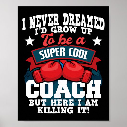 Poster Boxing Coach - Kickboxing Kickboxer Gym Boxer _2  (Devant)
