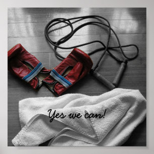 Poster Boxing Gloves and Gym