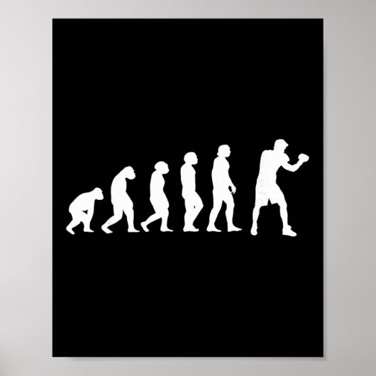 Poster Boxing Kickboxing Evolution Boxing Fight Boxer  (Devant)