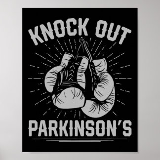 Poster Boxing Kickboxing Fighter Knock Out Parkinsons 