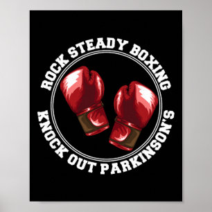 Poster Boxing Rock Steady Knock Out Parkinsons Fighter Re