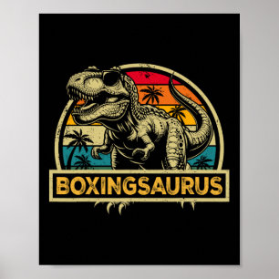 Poster Boxingsaurus T Rex Dinosaur Boxe Saurus Famille M