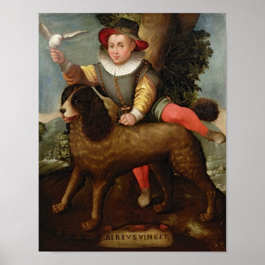 Poster Boy and Dog, "Bibius Vincit" (Devant)