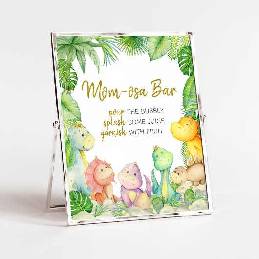 Poster Boy Dinosaur Baby shower Maman Osa Bar
