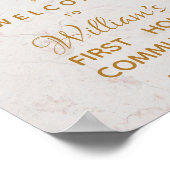 Poster Boy First Communion Blue Geode Marbre Bienvenue (Coin)