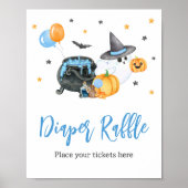 Poster Boy Little Boo Ghost Baby shower Invitation (Devant)