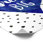 Poster Boy Nursery Décor Aquarelle Marine Blue Heart (Coin)