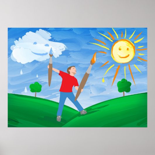 Poster Boy Painting Skies (Devant)