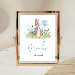 Poster Boy Peter Rabbit Baby shower Boissons