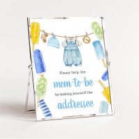 Boy Popsicle Baby shower Enveloppe Station