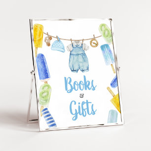 Poster Boy Popsicle Baby shower Livres et cadeaux