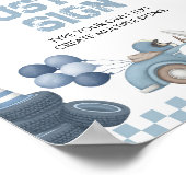 Poster Boy Race Car Birthday Party Table Sign (Coin)