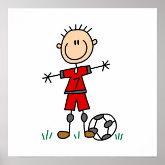 Poster Boy Red Uniform Soccer Player