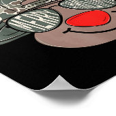 Poster Boy Reindeer Hat Camo Hat Merry Christmas Xmas Boy (Coin)