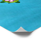 Poster BOY Sea TURTLE Baby shower (Honu) 02B Bannière ble (Coin)