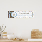 Poster Boy Teddy Bear Baby shower Bannière Boy (Cuisine)