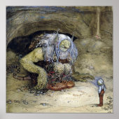 Poster "Boy with Troll" de John Bauer (Devant)