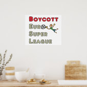 Poster Boycott de la Ligue européenne de football (Cuisine)