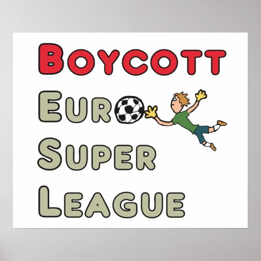 Poster Boycott de la Ligue européenne de football (Devant)