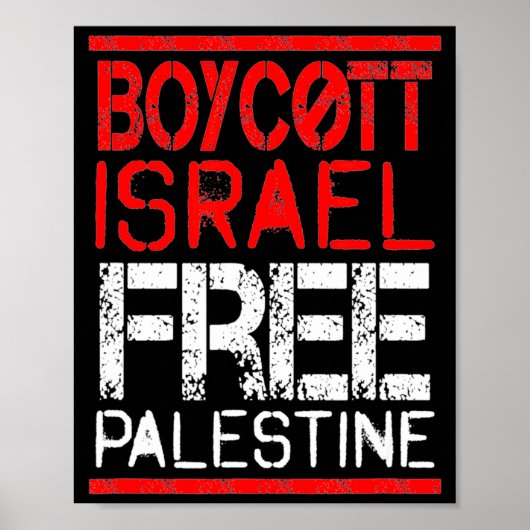 Poster Boycott Israel Palestine Gaza War Awareness  (Devant)