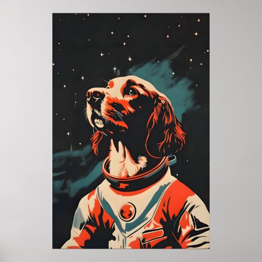 Poster Boykin Spaniel Astronaut Poster, Boykin Spaniel (Devant)