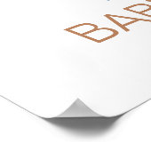 Poster Boys Blue Boho Floral Word Baby shower Bienvenue (Coin)