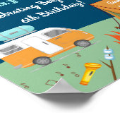 Poster Boys Camping Anniversaire Camp Out Party Bienvenue (Coin)