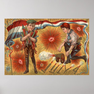Poster Boys Cannon Fireworks Firecracker