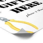 Poster Boys Construction Dump Cadeaux Ici Signe (Coin)