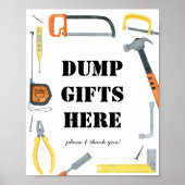 Poster Boys Construction Dump Cadeaux Ici Signe (Devant)