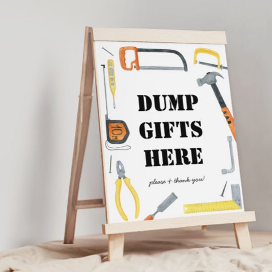Poster Boys Construction Dump Cadeaux Ici Signe