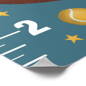 Poster Boys Cute Blue Sports Graphique de croissance (Coin)