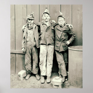 Poster Boys de casseuse de charbon 1900