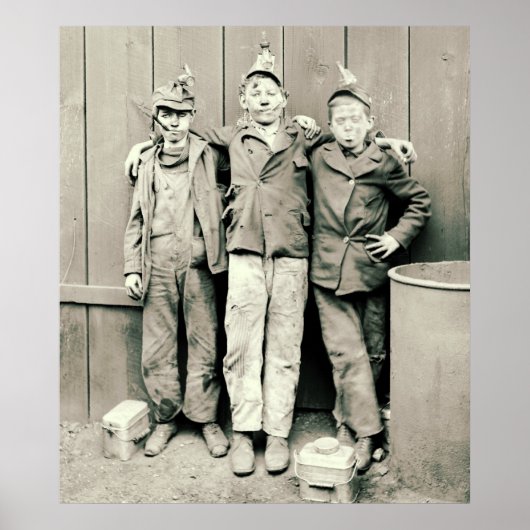 Poster Boys de casseuse de charbon 1900 (Devant)