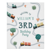Poster Boys mignon Train Voyage Anniversaire de enfant Af (Devant)