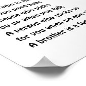 Poster Boys Room Wall Art Brother Définition (Coin)