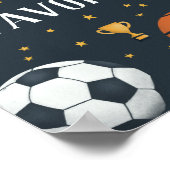 Poster Boys Sporty Blue Anniversaire Fête Favoriser Signa (Coin)